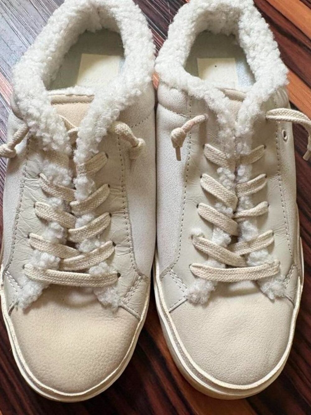 Dolce Vita Cream Sherpa-Lined Sneakers